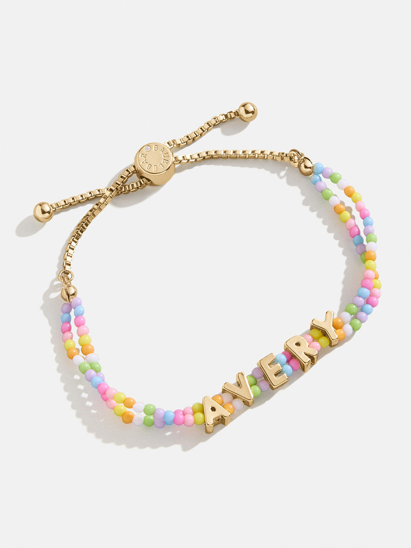 BaubleBar Beaded Kids' Custom Nameplate Bracelet - Light Multi - 
    Kids' customizable nameplate bracelet
  
