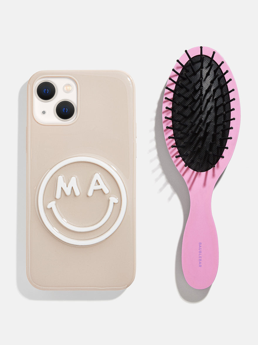 Mini Fine Line Custom Hair Brush - Red/Pink