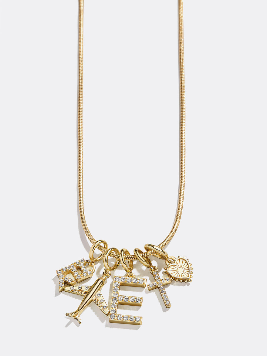 Pavé Initial Cluster Charm - A